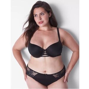 NWT CACIQUE Sexy Smooth Microfiber Boost Balconette Bra Size 46C